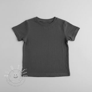 Double gauze/musselin dark grey