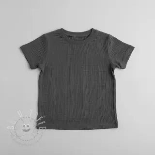 Double gauze/musselin dark grey