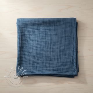 Double gauze/musselin indigo