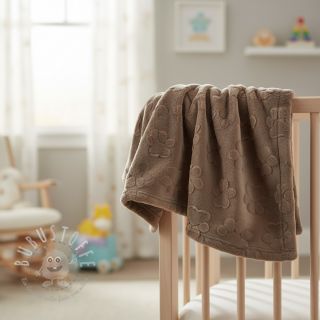 Fleece Paw prints brown