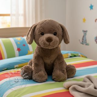 Fleece Paw prints brown