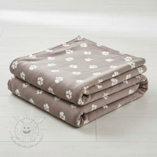 Wellness Fleece Dog paw beige