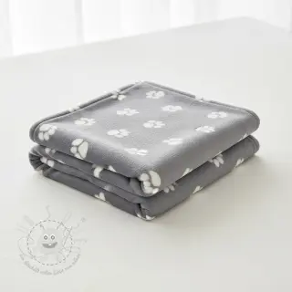 Wellness Fleece Dog paw light grey