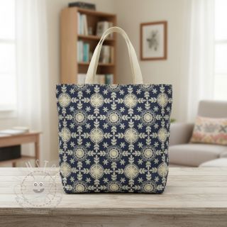 Baumwollstoff JEANS EMBROIDERY Niva design B