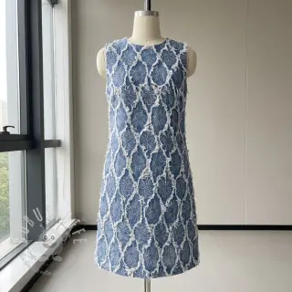JEANS DENIM Ruffia Flowers design A