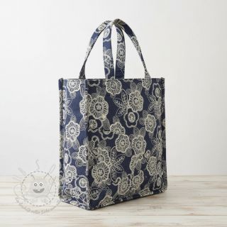 Baumwollstoff JEANS EMBROIDERY Niva design A