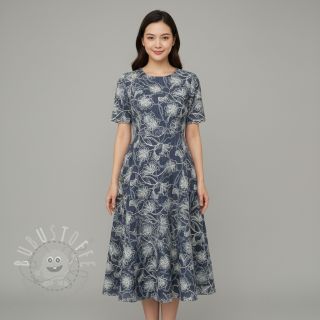 Baumwollstoff JEANS EMBROIDERY Lisa design A