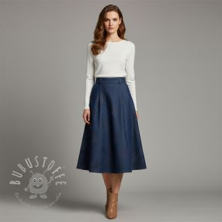 Baumwollstoff JEANS FOIL Flowers