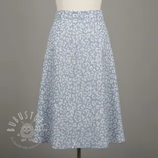 JEANS JACQUARD Animal skin light blue