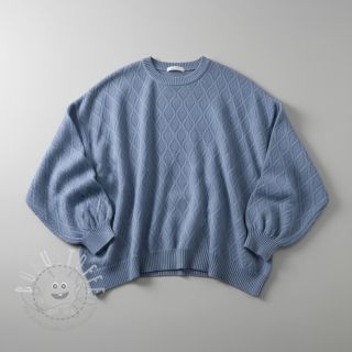 STRICKSTOFF jacquard Diamond baby blue