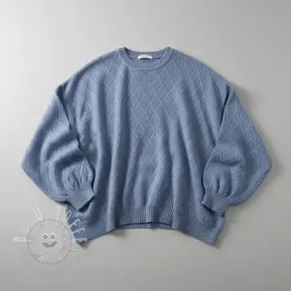 STRICKSTOFF jacquard Diamond baby blue