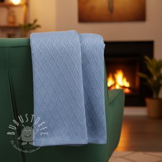 STRICKSTOFF jacquard Diamond baby blue
