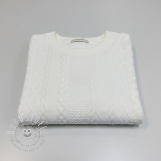 STRICKSTOFF jacquard Cable white