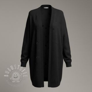 Strickstoff BIG KNIT DOT black