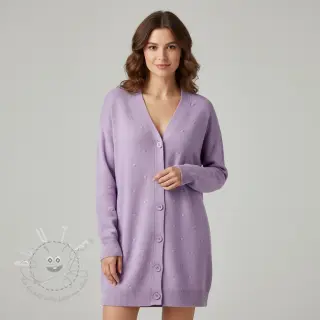 Strickstoff BIG KNIT DOT violet