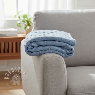 Strickstoff BIG KNIT DOT blue