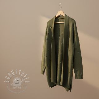 Strickstoff BIG KNIT DOT camo green