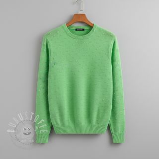 Strickstoff BIG KNIT DOT grass green