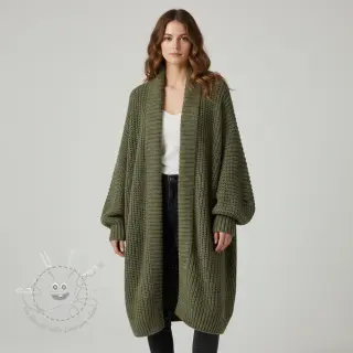 Strickstoff BIG KNIT camo green