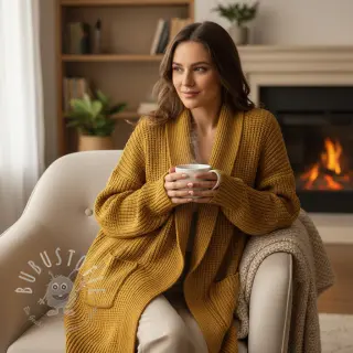 Strickstoff BIG KNIT mustard