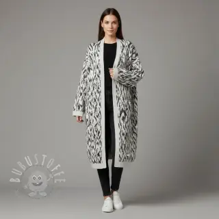 STRICKSTOFF jacquard Comfy Blurry Ikat grey