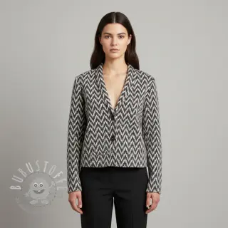 STRICKSTOFF jacquard Comfilia Arrows grey