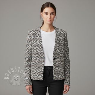 STRICKSTOFF jacquard Comfilia Zigzag wavy brown