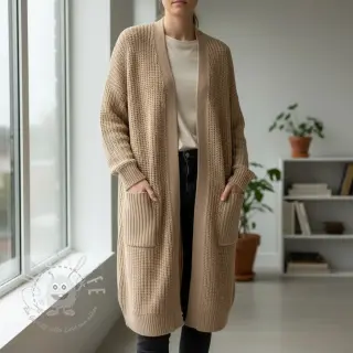 Strickstoff BIG KNIT beige