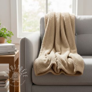 Strickstoff Paris bouclé beige