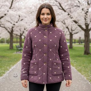 Mantelstoff TEDDY EMBROIDERY Mini rosewood