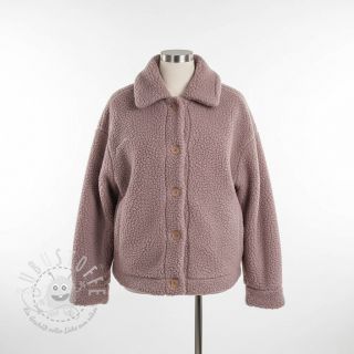 Mantelstoff TEDDY dark powder