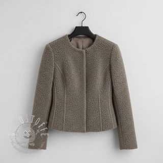 Mantelstoff TEDDY taupe