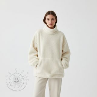 Mantelstoff TEDDY ecru