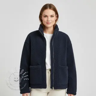 Mantelstoff TEDDY navy