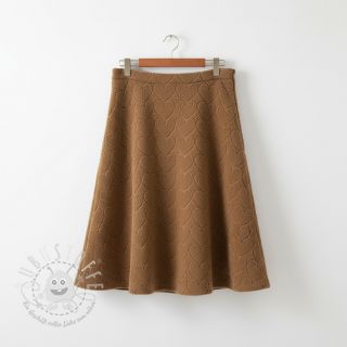 Mantelstoff TEDDY Hearts in hearts brown