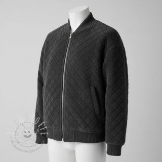 Mantelstoff TEDDY Diamond dark grey