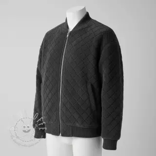 Mantelstoff TEDDY Diamond dark grey