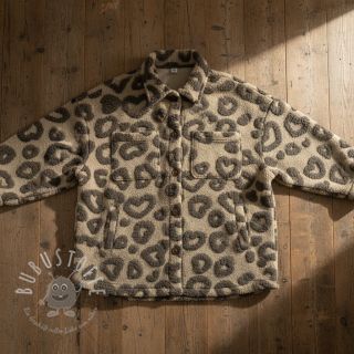 Mantelstoff TEDDY Hearts sand