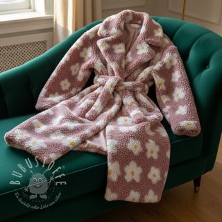 Mantelstoff TEDDY Daisy old pink