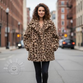 Mantelstoff TEDDY Panthera light sand