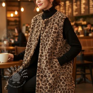 Mantelstoff TEDDY Panthera light sand