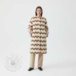 Mantelstoff TEDDY JACQUARD Waves camel