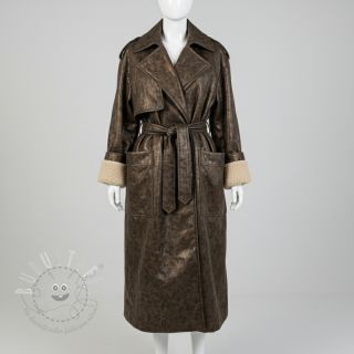 Mantelstoff Panther Glammy Teddy Lammy brown