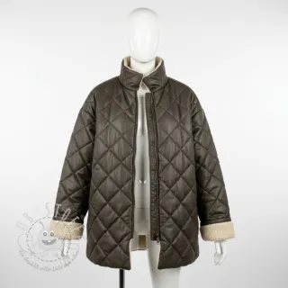 Mantelstoff Vintage Glammy Teddy Lammy grey