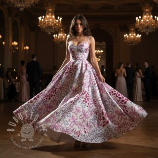 Satin ROYAL MICRO Abstarct white