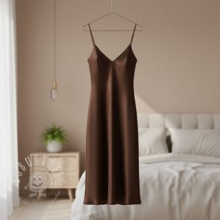 Satin SOIVÉ dark brown