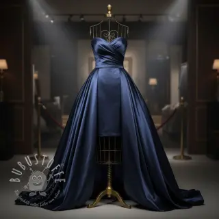 Satin SOIVÉ navy