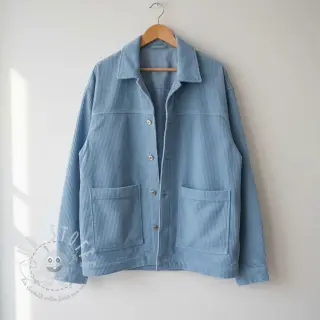 Cord 6W WASHED STRETCH light blue