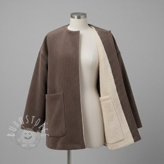 Cord Cofur fleece dark brown