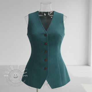 Cord 6W WASHED STRETCH petrol